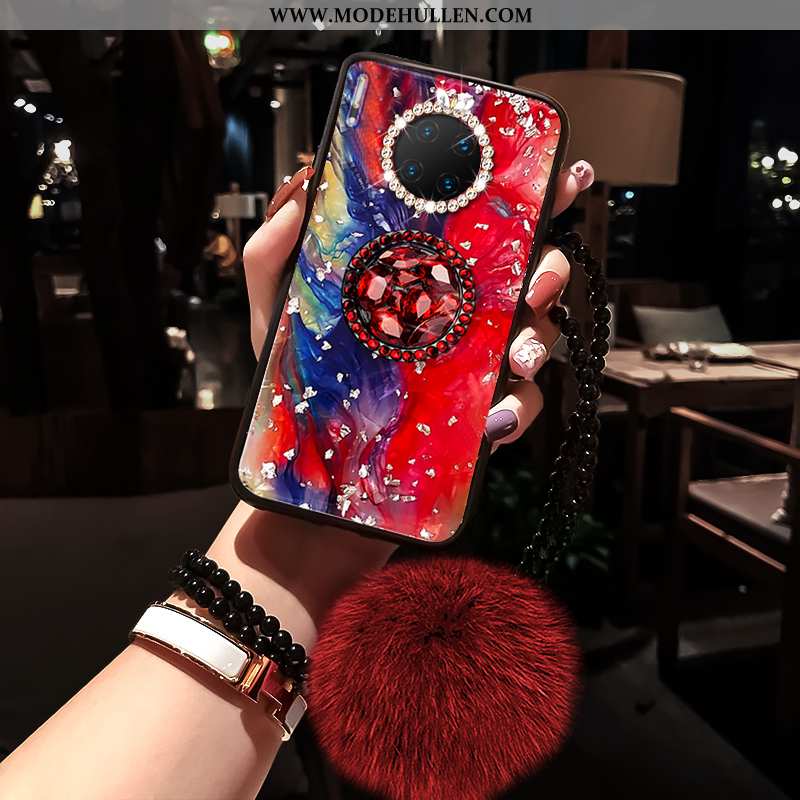 Hülle Huawei Mate 30 Pro Trend Silikon Case Persönlichkeit High-end Mode Rot Rote