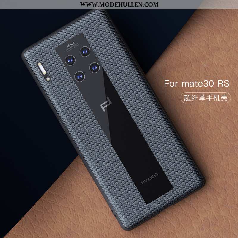 Hülle Huawei Mate 30 Rs Leder Schutz Handy Angepasst Anti-sturz Einfassung Schwarz