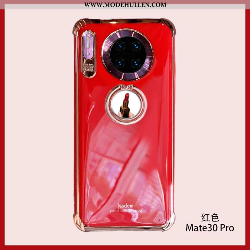 Hülle Huawei Mate 30 Weiche Silikon Rot Anti-sturz Kosmetik Wind Rote
