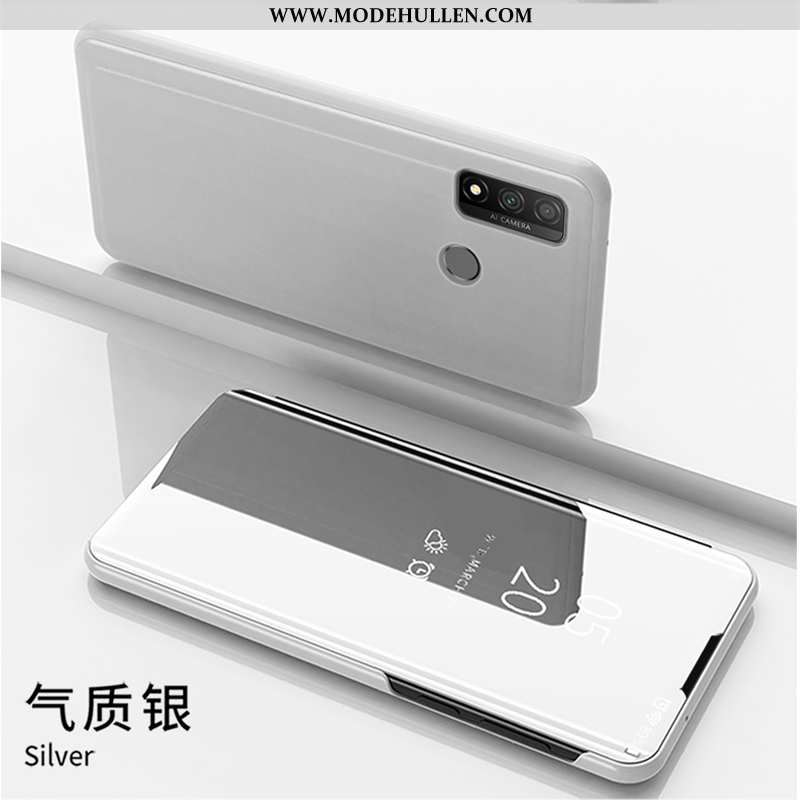 Hülle Huawei P Smart 2020 Lederhülle Handy Weiß Folio Weiße