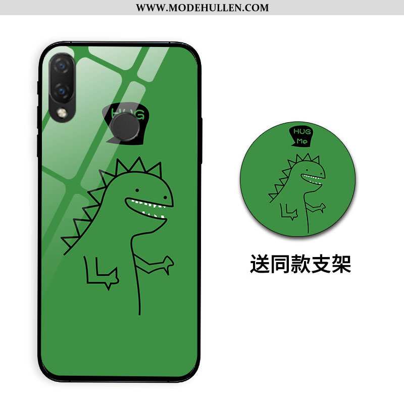 Hülle Huawei P Smart+ Silikon Schutz Grün Schwer Karikatur Spiegel Anti-sturz