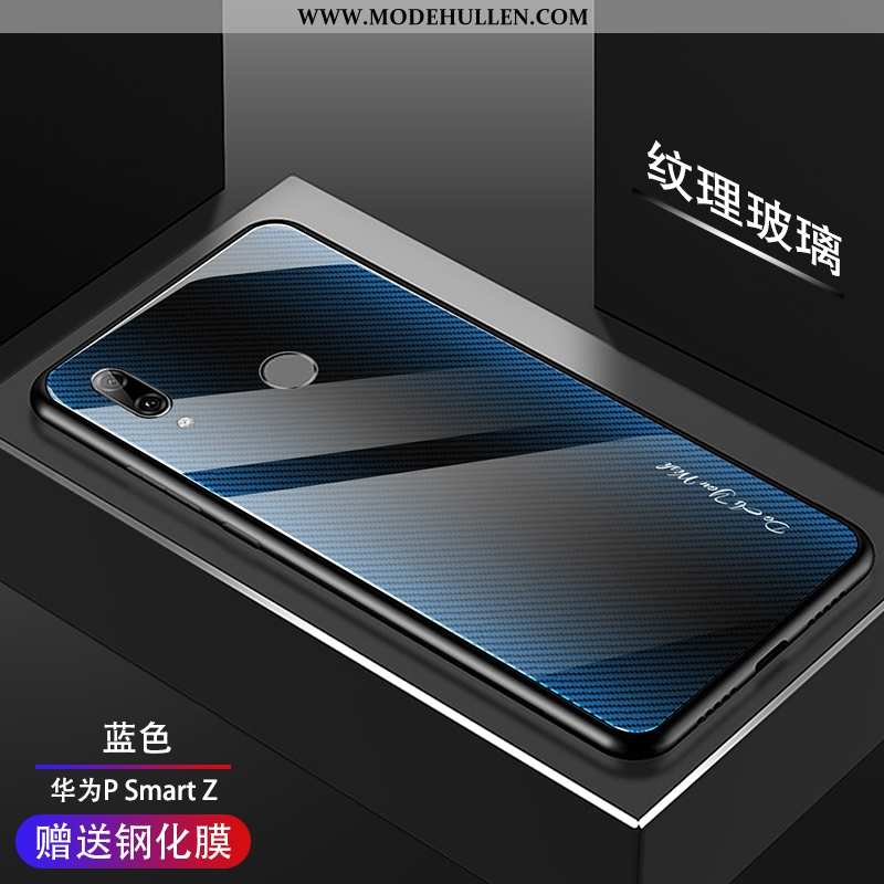 Hülle Huawei P Smart Z Schutz Glas Temperieren Muster Alles Inklusive Handy Blau