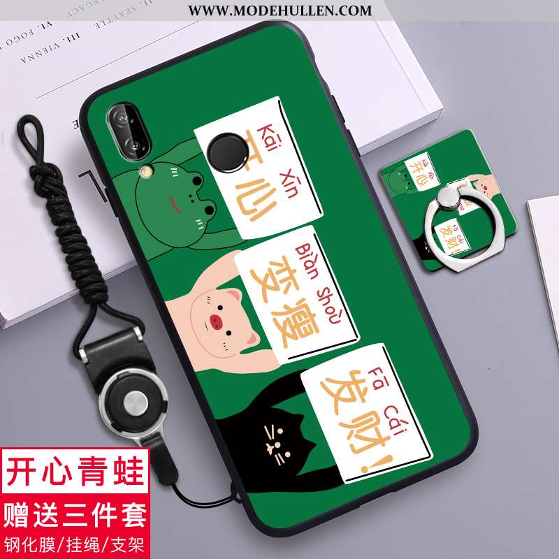 Hülle Huawei P20 Lite Trend Weiche Handy Anti-sturz Karikatur Einfach Grün