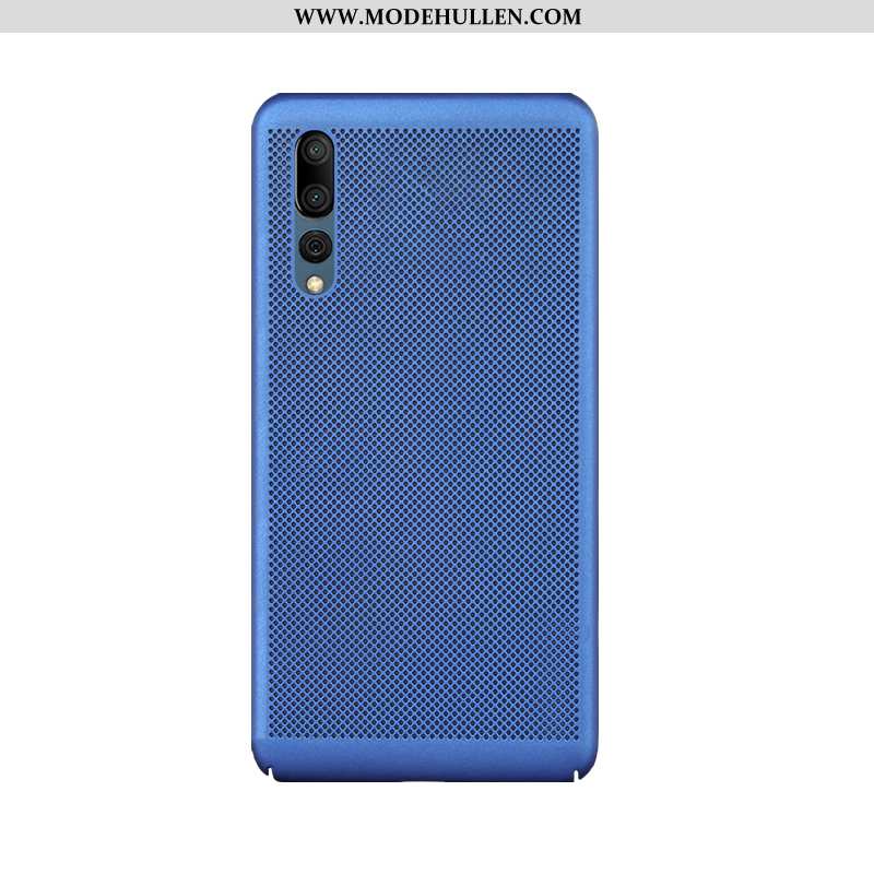 Hülle Huawei P20 Pro Nubuck Schutz Atmungsaktiv Mesh Case Handy Blau