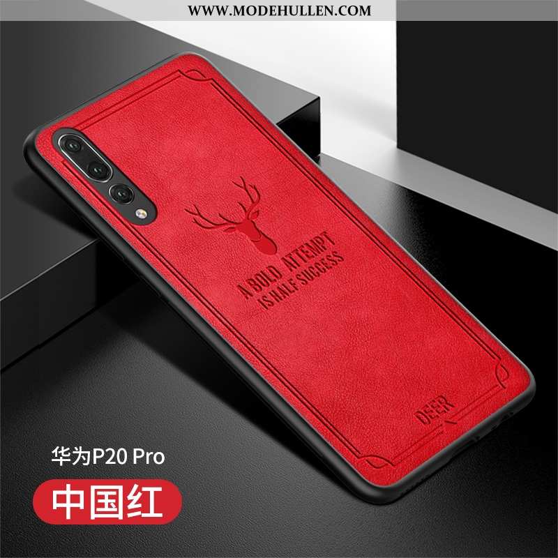 Hülle Huawei P20 Pro Silikon Schutz Weiche Anti-sturz Dünne Rot Rote