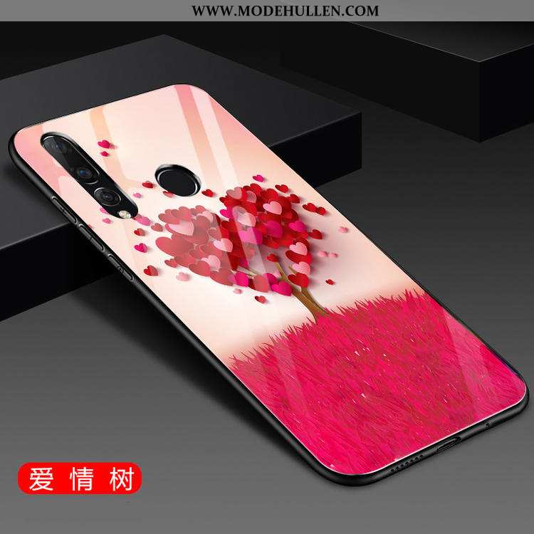 Hülle Huawei P30 Lite Glas Persönlichkeit Rosa Trend Jugend Netto Rot