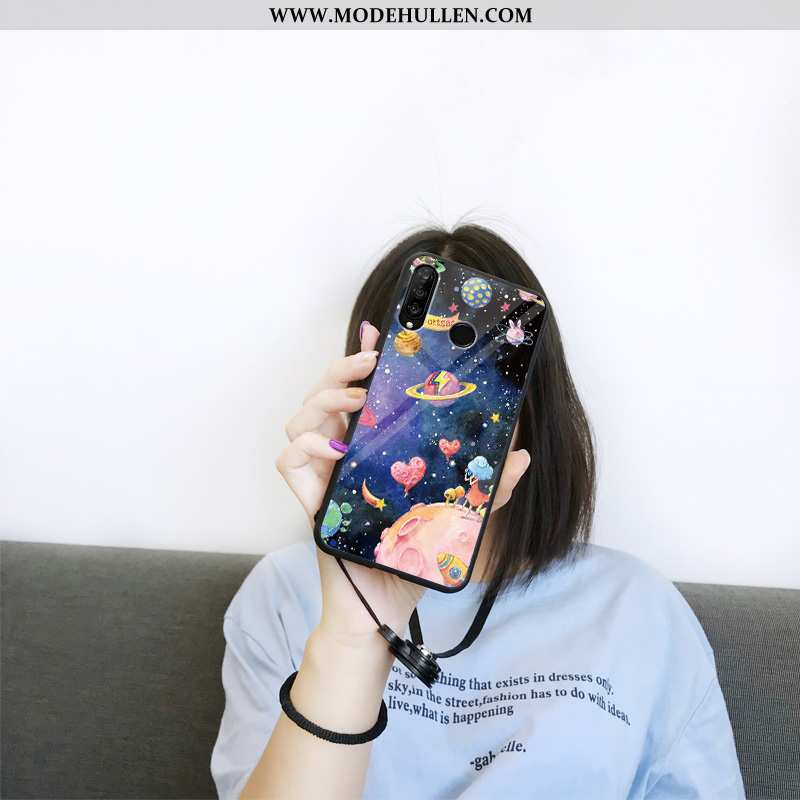 Hülle Huawei P30 Lite Schutz Glas Sternenhimmel Hängende Verzierungen Case Kreativ Persönlichkeit Li