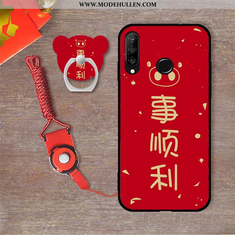 Hülle Huawei P30 Lite Xl Trend Handy Rot Einfassung Neu Case Rote
