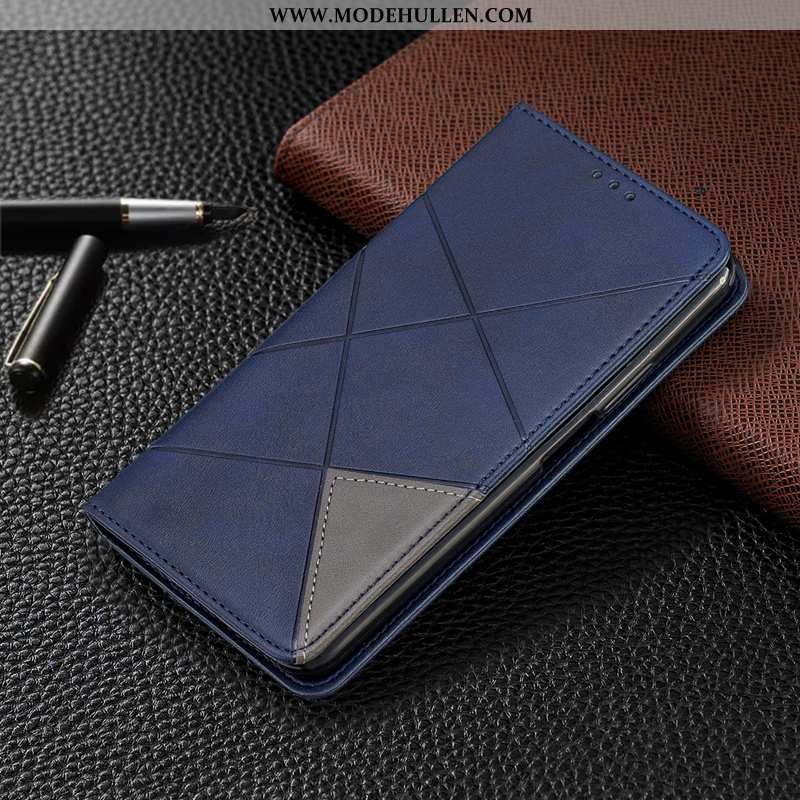 Hülle Huawei P40 Lederhülle Schutz Alles Inklusive Handy Blau Case Folio