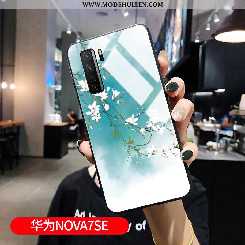 Hülle Huawei P40 Lite 5g Silikon Schutz Frisch Spiegel Blau Wind Handy