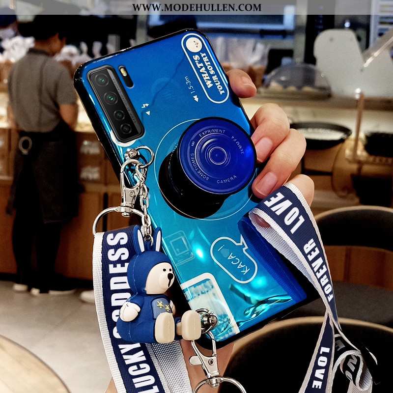 Hülle Huawei P40 Lite 5g Weiche Silikon Wind Anti-sturz Handy Persönlichkeit Neu Blau