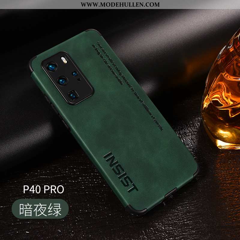 Hülle Huawei P40 Pro Nubuck Kreativ Dünne Qualität Schutz Anti-sturz Schwarz