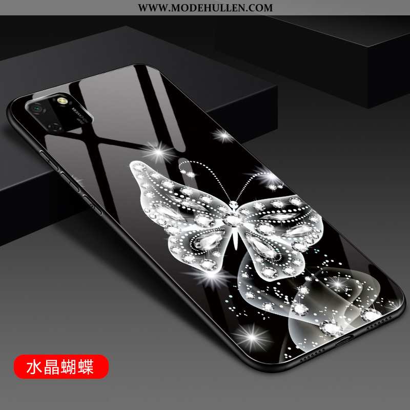 Hülle Huawei Y5p Persönlichkeit Trend Schwarz Case Glas Anti-sturz