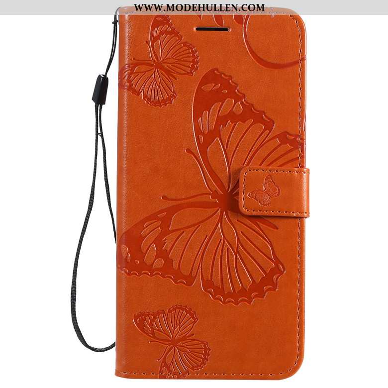 Hülle Huawei Y5p Schutz Lederhülle Case Handy Weiche Hängende Verzierungen Orange