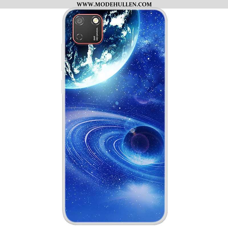 Hülle Huawei Y5p Weiche Schutz Handy Gemalt Case Sternenhimmel Blau