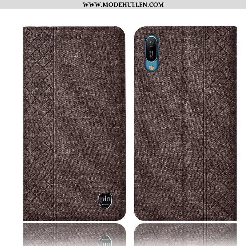 Hülle Huawei Y6 2020 Lederhülle Baumwolle Und Leinen Alles Inklusive Handy 2020 Case Braun