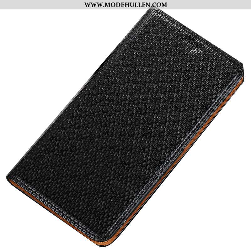 Hülle Huawei Y7 2020 Muster Schutz 2020 Case Echt Leder Handy Braun