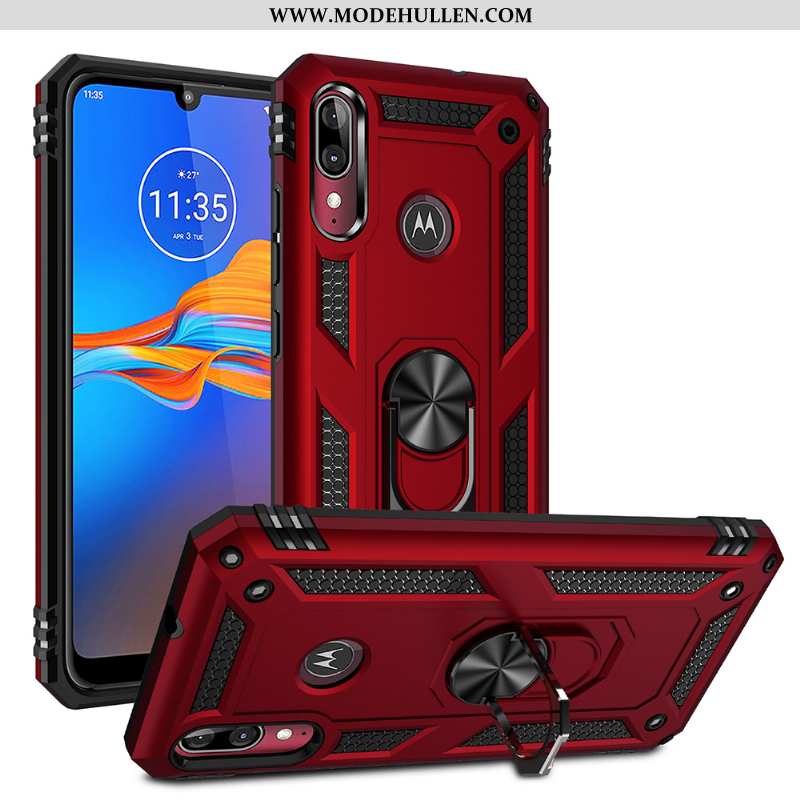 Hülle Moto E6 Plus Magnetismus An Bord Alles Inklusive Rot Handy Schwer Rote