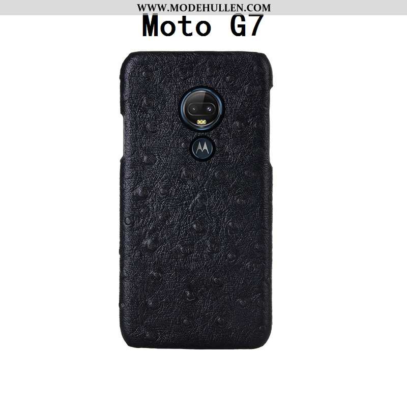 Hülle Moto G7 Muster Schutz Case Hintere Abdeckung Angepasst Schwarz Vogel