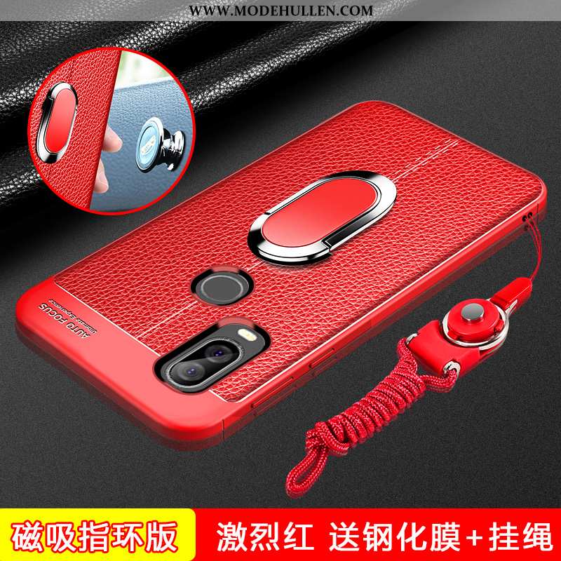 Hülle Motorola One Vision Silikon Schutz Neu Handy Case Rot Rote