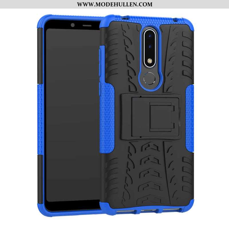 Hülle Nokia 3.1 Plus Schutz Muster Case Blau Anti-sturz Handy