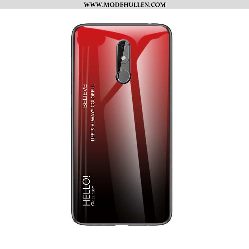 Hülle Nokia 3.2 Persönlichkeit Schutz Anti-sturz Case Einfassung Rot Rote