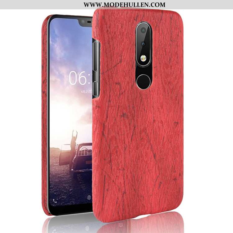 Hülle Nokia 5.1 Plus Muster Aus Holz Anti-sturz Schutz Handy Case Braun