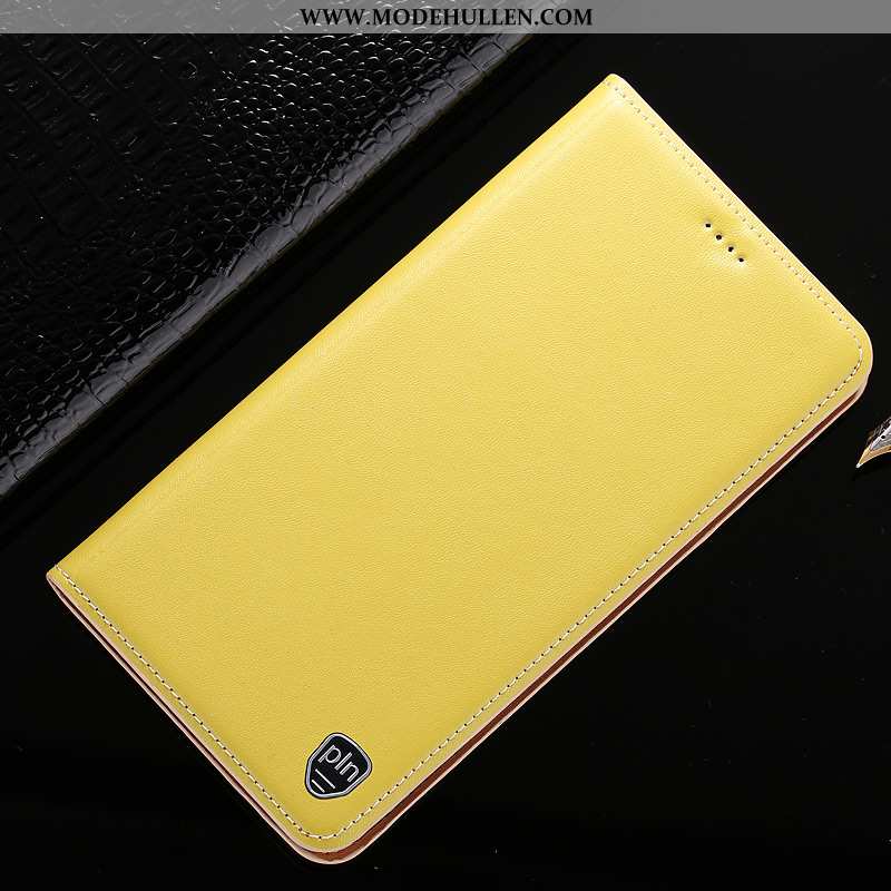 Hülle Nokia 5.1 Plus Schutz Lederhülle Handy Gelb Case Gelbe