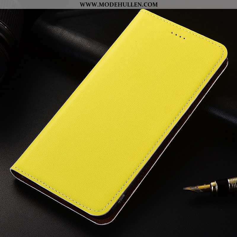 Hülle Nokia 7.1 Lederhülle Weiche Gelb Case Anti-sturz Schutz Alles Inklusive Gelbe