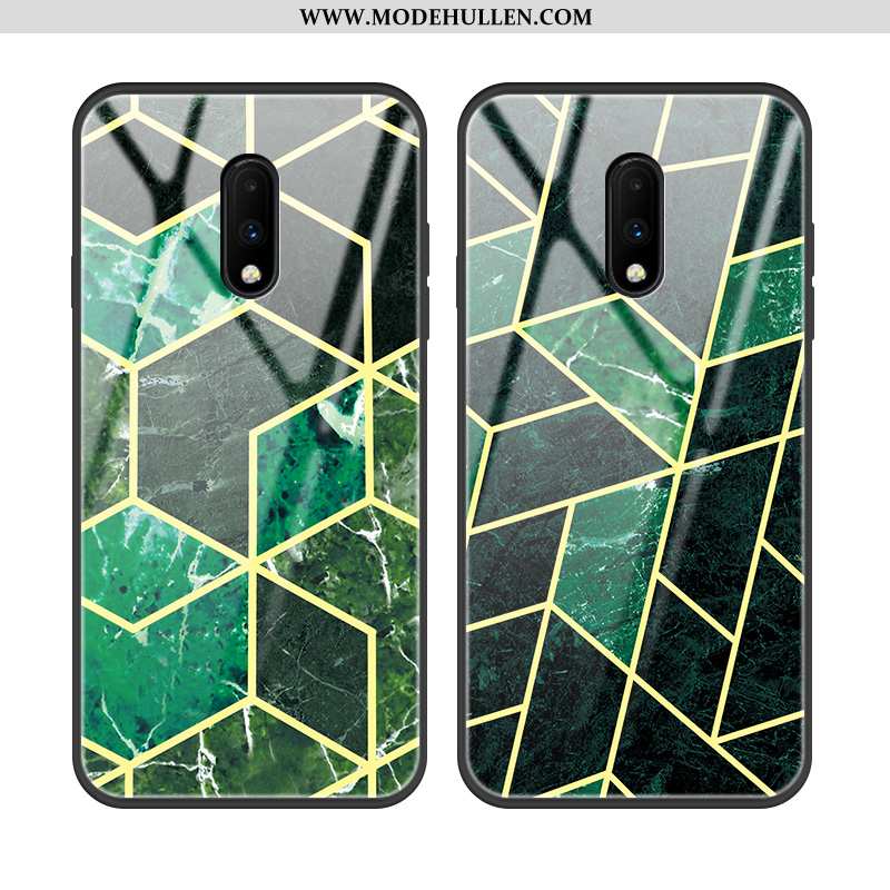 Hülle Oneplus 7 Dünne Schutz Muster Groß Glas Handy Persönlichkeit Grün