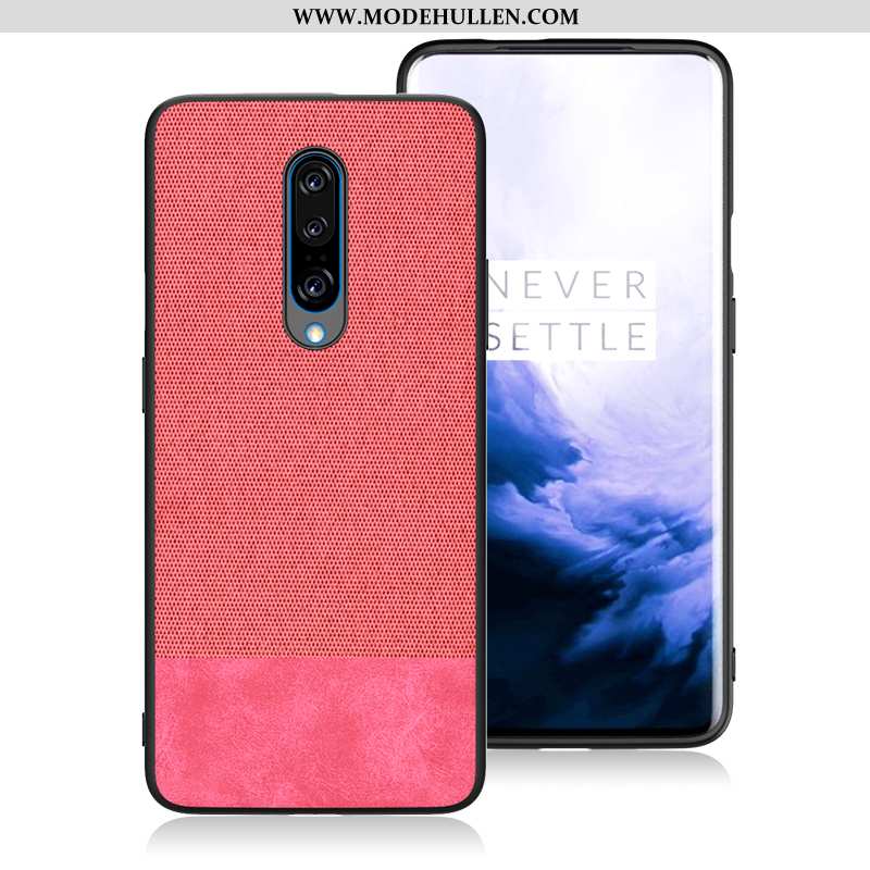 Hülle Oneplus 7 Pro Muster Trend Silikon Case Rot Schutz Super Rote