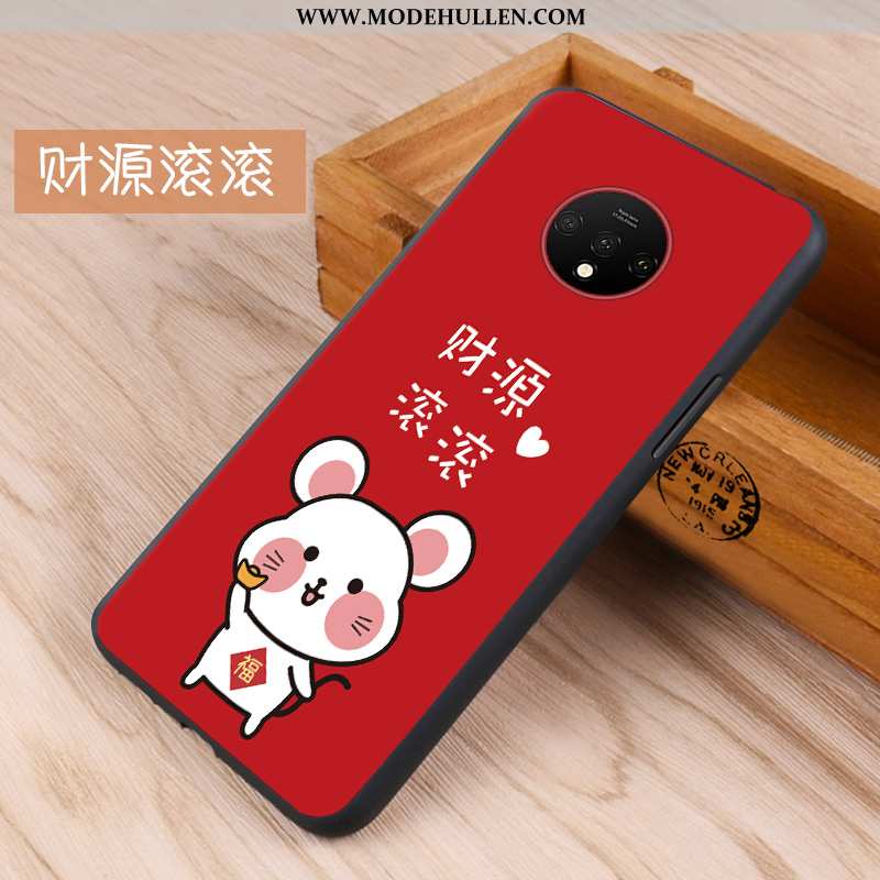 Hülle Oneplus 7t Nubuck Weiche Alles Inklusive Handy Rot Case Rote