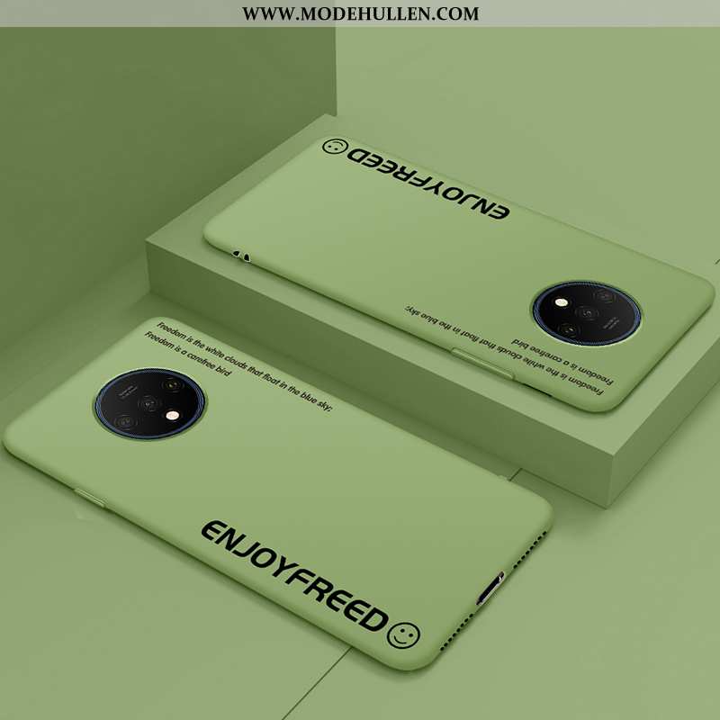 Hülle Oneplus 7t Super Weiche Case Kreativ Smiley Einfach Nubuck Grün