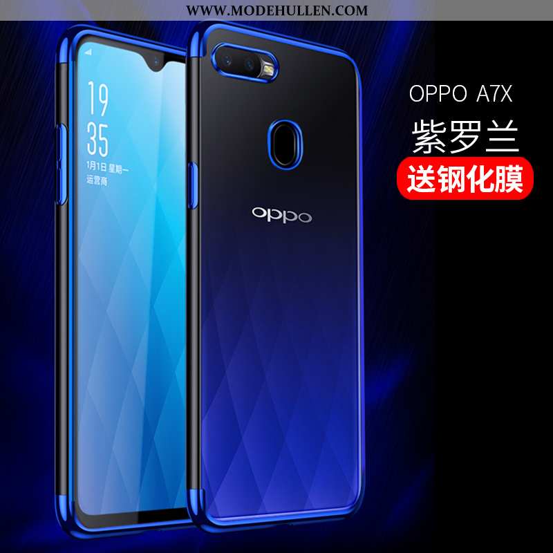 Hülle Oppo Ax7 Trend Weiche Alles Inklusive Handy Schutz Silikon Blau