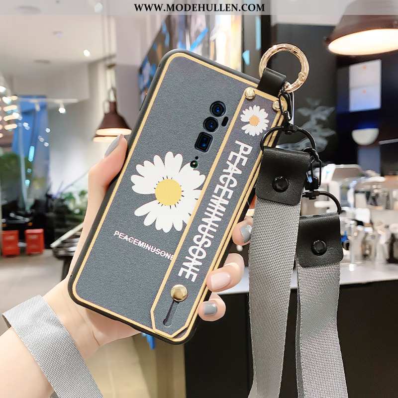 Hülle Oppo Reno 10x Zoom Mode Persönlichkeit Temperieren Grau Handy Anti-sturz