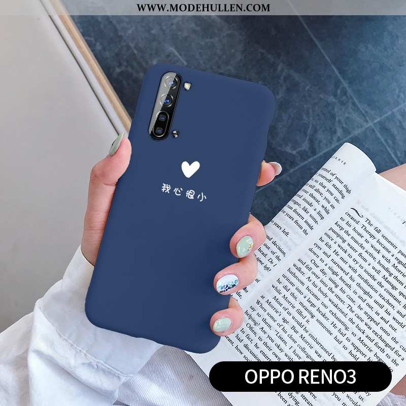 Hülle Oppo Reno 3 Persönlichkeit Kreativ Case Schutz Liebe Anti-sturz Blau