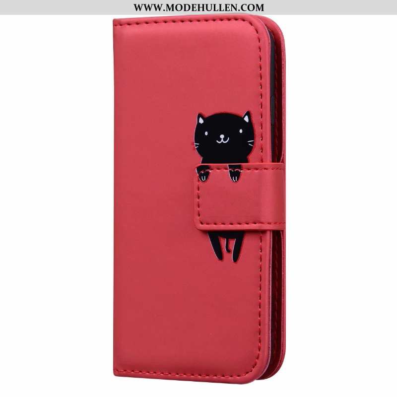 Hülle Samsung Galaxy A21s Weiche Schutz Clamshell Handy Rot Tier Rote