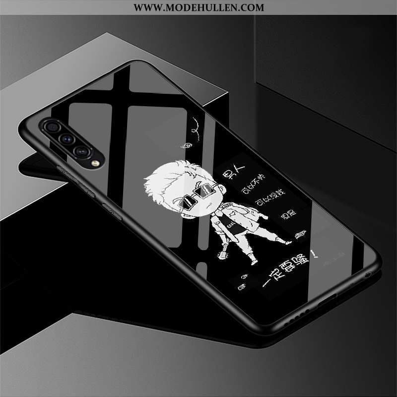 Hülle Samsung Galaxy A30s Persönlichkeit Kreativ Einfassung Karikatur Nubuck Trend Schwarz