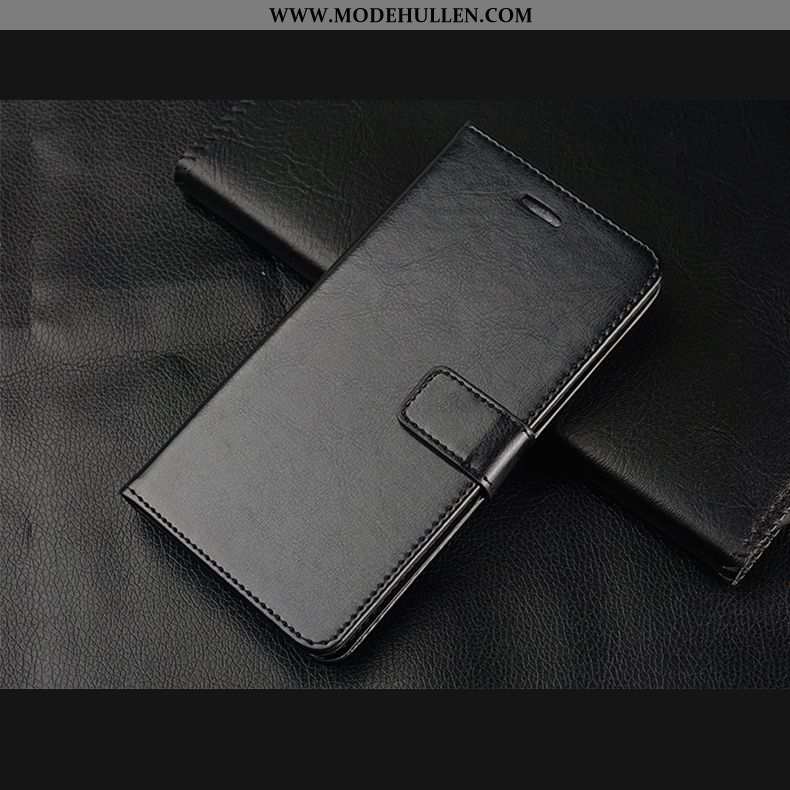 Hülle Samsung Galaxy A40s Leder Weiche Handy Braun Folio Case Alles Inklusive