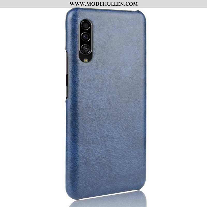 Hülle Samsung Galaxy A70s Muster Schutz Case Sterne Leder Blau Schwer