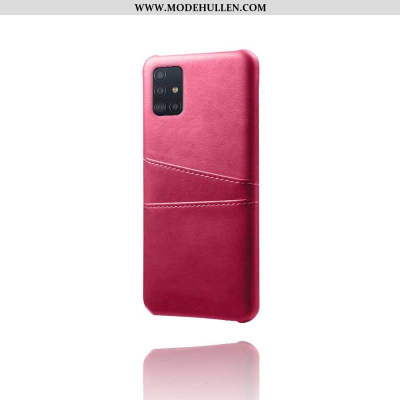 Hülle Samsung Galaxy A71 Schutz Leder Verschleißfeste Qualität Handy Anti-sturz Rosa