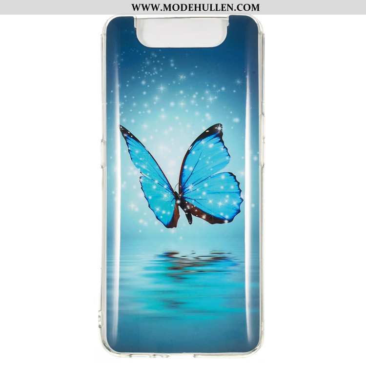 Hülle Samsung Galaxy A80 Karikatur Hängende Verzierungen Handy Case Blau Sterne