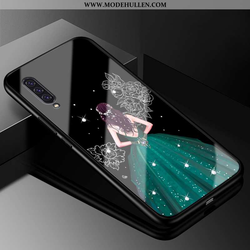 Hülle Samsung Galaxy A90 5g Glas Persönlichkeit Einfassung Nette Schutz Case Schwarz