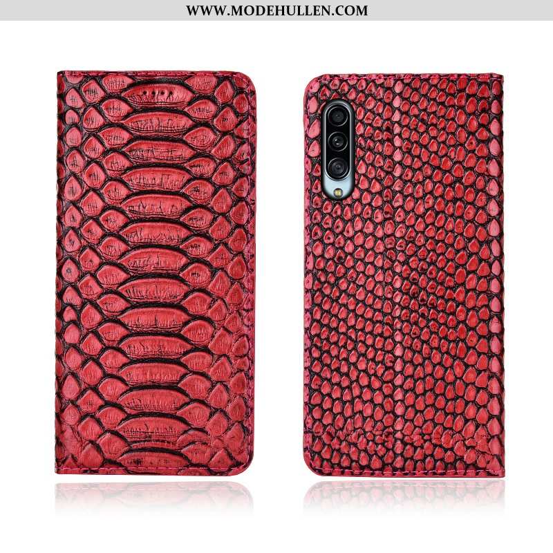 Hülle Samsung Galaxy A90 5g Muster Silikon Rot Handy Schutz Case Anti-sturz Rote