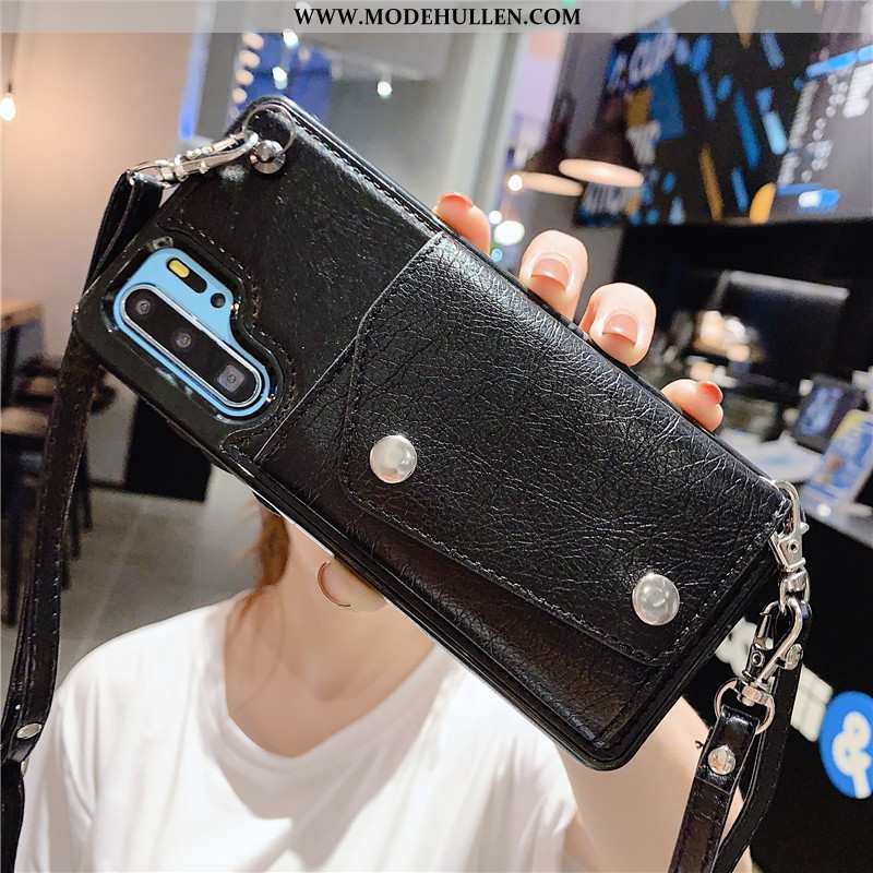Hülle Samsung Galaxy Note 10+ Lederhülle Mode Schwarz Case Neu Handy