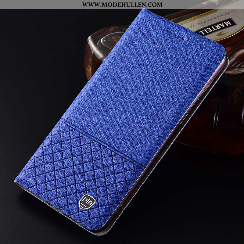 Hülle Samsung Galaxy Note 10 Lite Baumwolle Und Leinen Schutz Anti-sturz Case Folio Blau Sterne