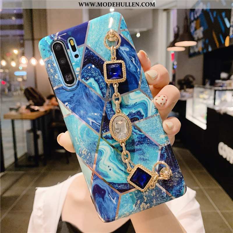 Hülle Samsung Galaxy Note 10+ Strass Mode Weiche Blau Schutz Handy