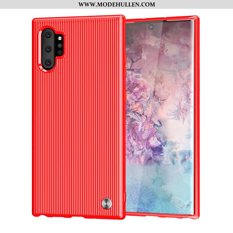 Hülle Samsung Galaxy Note 10+ Trend Weiche Muster Business Case Silikon Rote