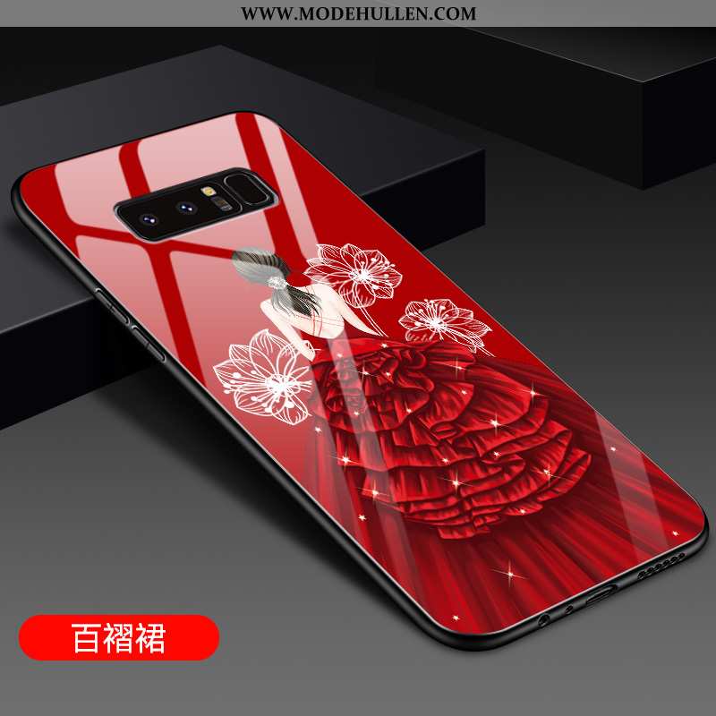 Hülle Samsung Galaxy Note 8 Glas Persönlichkeit Case Alles Inklusive Kreativ Spiegel Rote
