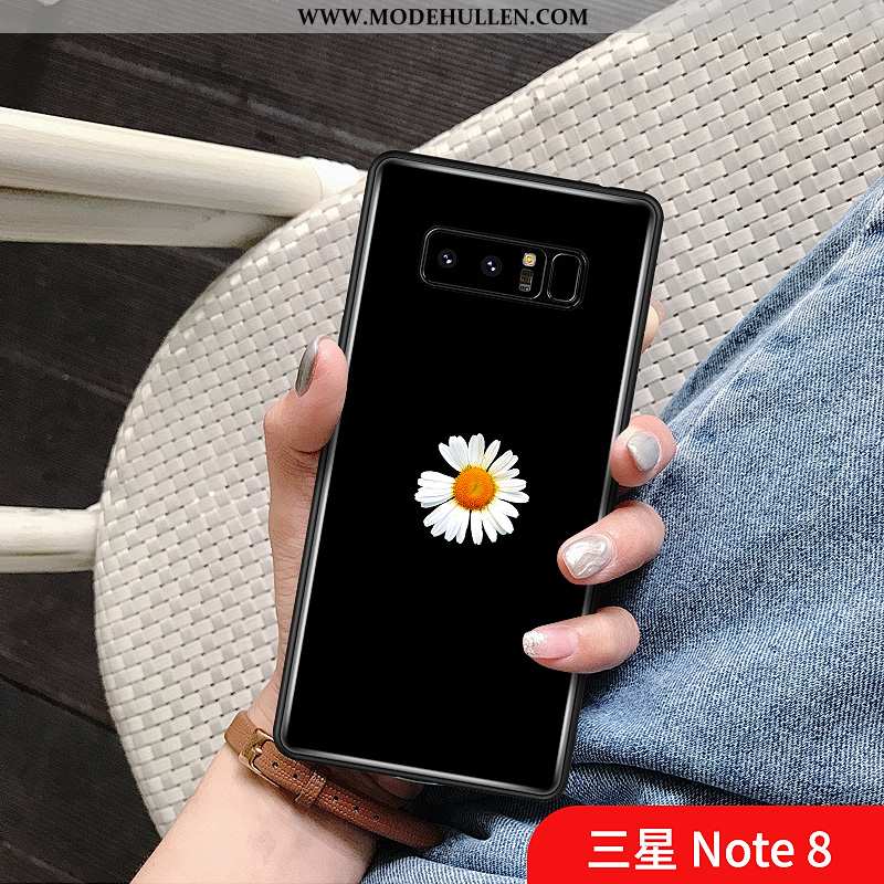 Hülle Samsung Galaxy Note 8 Schutz Glas Schwarz Handy Case Neu